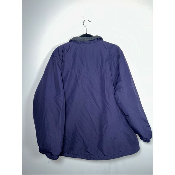 Lands End fleece-lined warm-up jacket in navy blue size 2x - Picture 2 of 3
